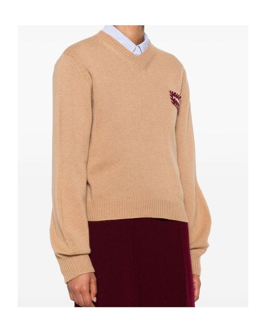 Marni Natural V-Neck Sweater
