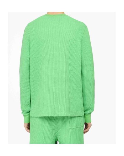 J.W. Anderson Green Waffle Cotton Sweater for men