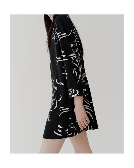 Marella Black Lined Recycled Satin Dress