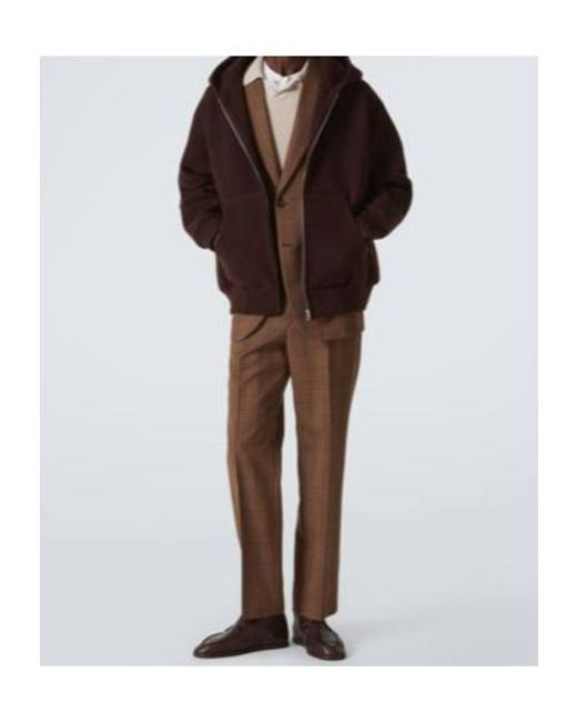 Auralee Purple Hooded Zip-Up Sweatshirt for men