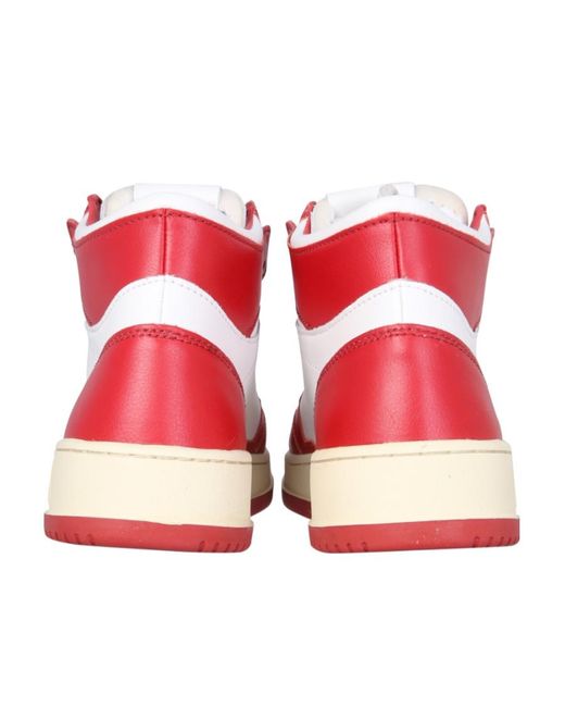 Autry Red Medalist High-Top Sneakers for men