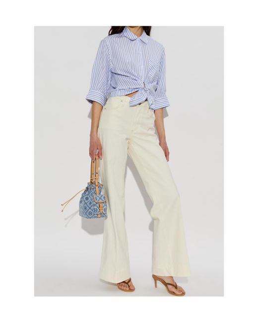 Rag & Bone White Flared Jeans