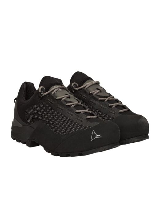 Roa Black Hida Low Reflective Trekking Sneakers for men