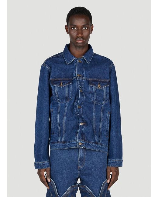 Y. Project Blue Classic Wire Denim Jacket for men