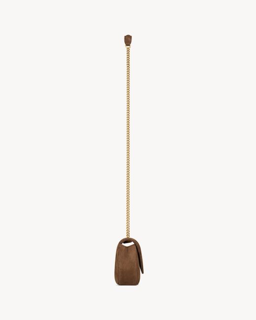 Saint Laurent White Loulou Logo Plaque Mini Shoulder Bag