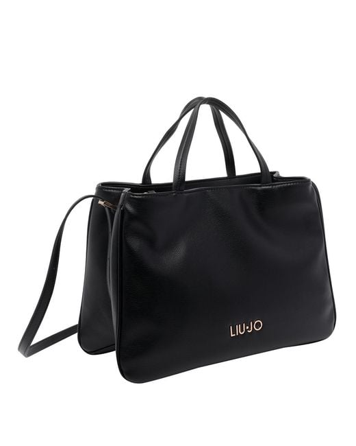 Liu Jo Black Double-Compartment Crossbody Bag