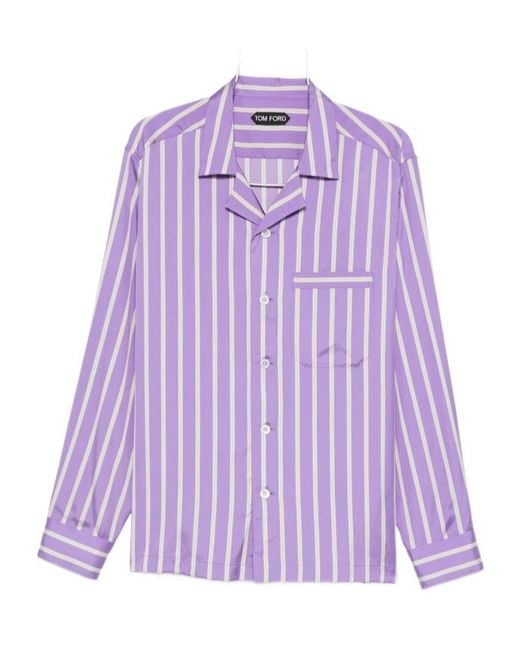 Tom Ford Purple Long Sleeve Shirt for men