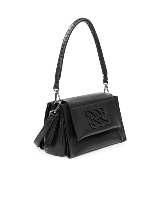 Casadei Black Logo Embossed Shoulder Bag