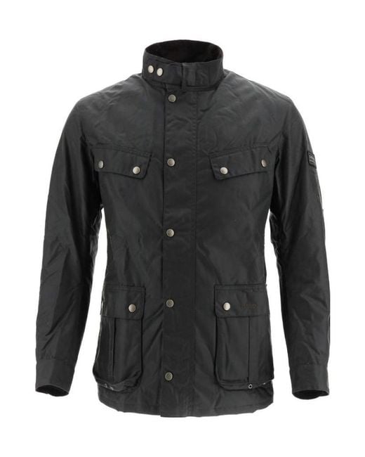 Barbour Blue Duke High-Neck Wax Jacket for men