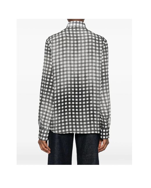 Ermanno Scervino Black Checkered Shirt