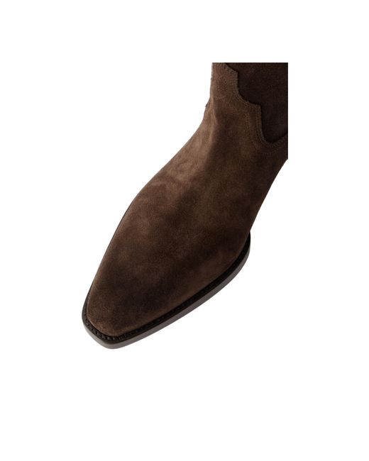 Paris Texas Brown Suede Cowboy Boots