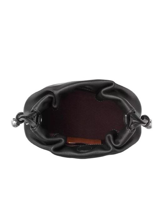 COACH Black Faye Mini Pleated Shoulder Bag
