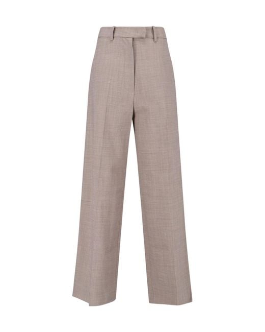 Frankie Shop Gray Brickell Wide-Leg Pants