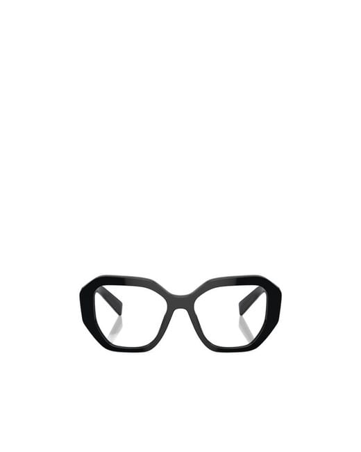 Prada White Eyewear Irregular-Frame Glasses