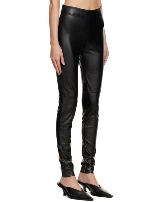 Wolford Blue Faux-Leather Slim-Cut Leggings