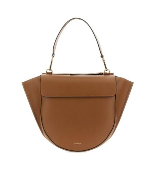 Wandler Brown Hortensia Logo Printed Medium Shoulder Bag