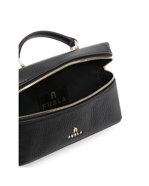Furla Black Camelia Tote Bag