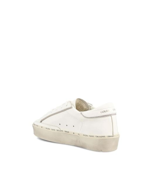 Golden Goose Deluxe Brand White Hi Star Lace-Up Sneakers