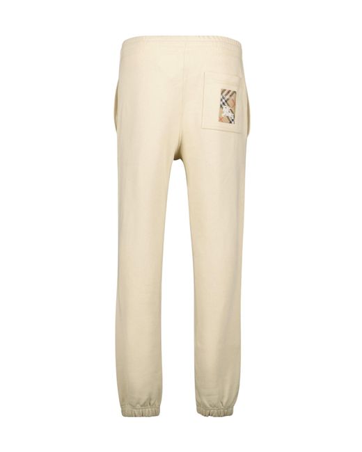 Burberry Natural Check Pattern Elastic Waist Jogging Pants for men