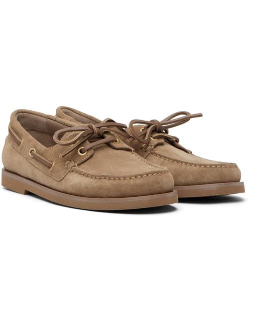 Gianvito Rossi Brown Vandée Boat Shoes