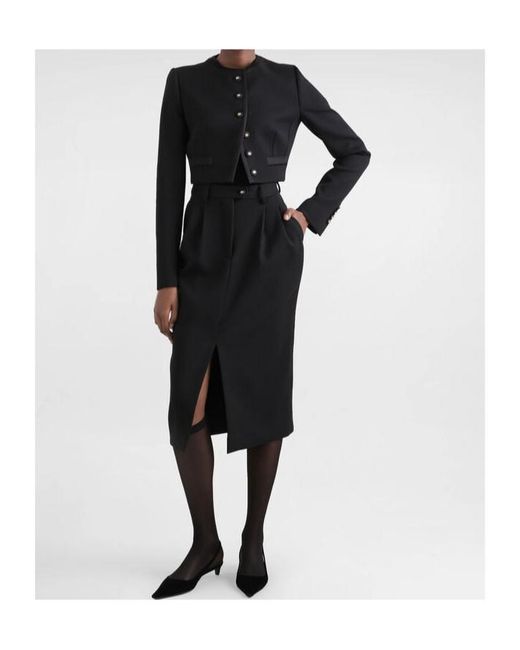 Dolce & Gabbana Black Calf-Length Pencil Skirt