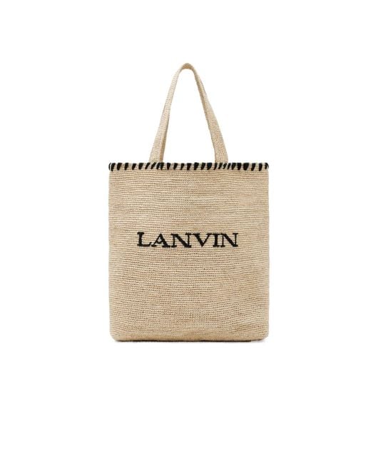 Lanvin Natural Raffia Tote Bag