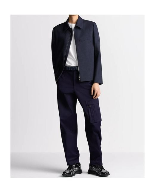 Dior Blue Patch Cargo Pants for men