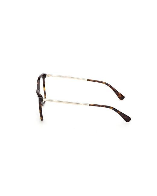 Max Mara White Full-Rimmed Plano Lenses