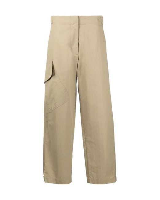 Studio Nicholson Natural Cropped Trousers