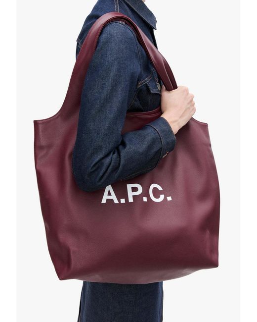 A.P.C. Purple Ninon Top Handle Bag