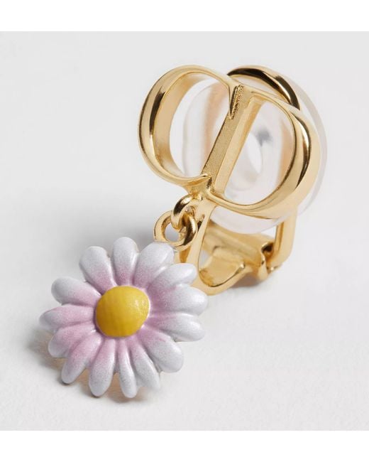 Dior Metallic Cd Garden Clip-On Earrings
