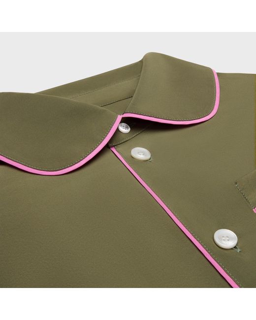 Céline Green Pyjama Shirt