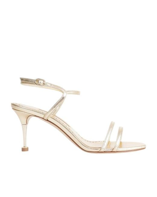 Manolo Blahnik White Chiagalo Sandals