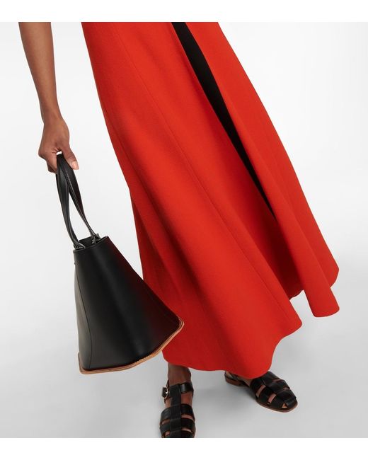 Gabriela Hearst Red Luz Wool Crepe Mid-Length Dress