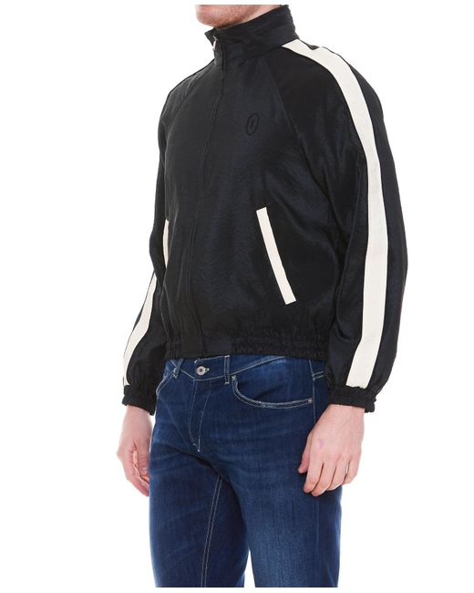 Saint Laurent Blue Monogram Zip-Up Jacket for men