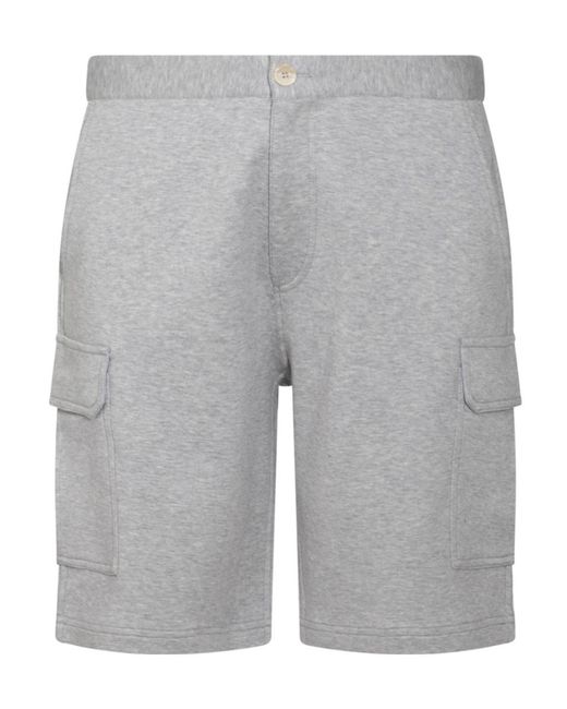 Brunello Cucinelli Gray Pocket Detailed Cargo Shorts for men