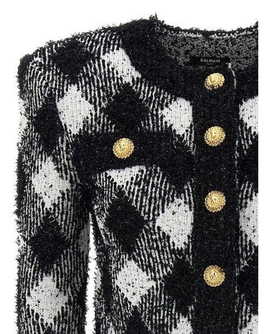 Balmain Black Checked Jacket