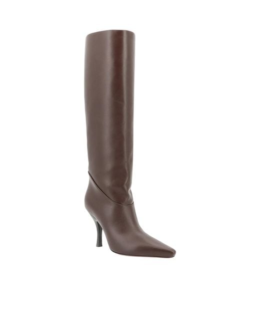 Paris Texas Brown Pointed-Toe Knee-High Boots