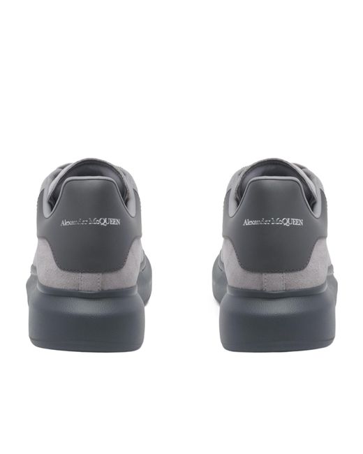 McQueen Gray Oversized Lace-Up Sneakers for men