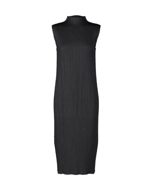 Pleats Please Issey Miyake Black Pleated Dress