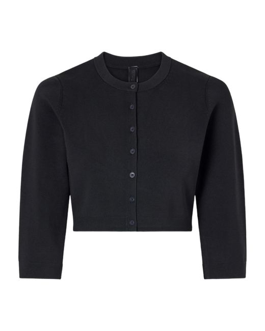 Skims Blue Button-Up Knit Top