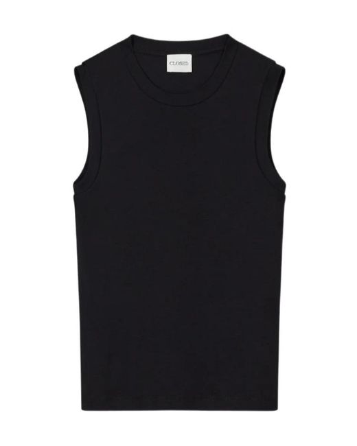 Closed Black Crew-Neck Sleeveless Top