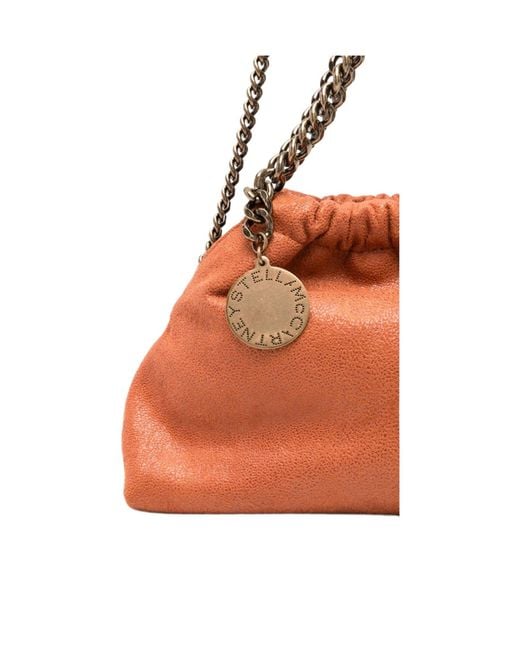 Stella McCartney Orange Drawstring Chain Bag