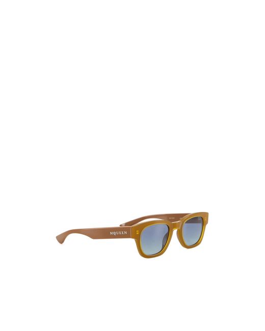 McQueen Blue Eyewear Square Frame Sunglasses for men