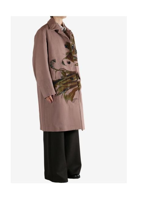 Dries Van Noten Natural Randale Embellished Coat for men