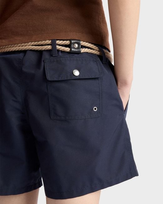 Prada Blue Belted Swim Shorts for men