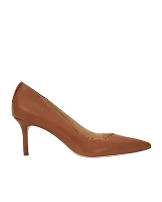 Ralph Lauren Brown Pointed-Toe High Heels