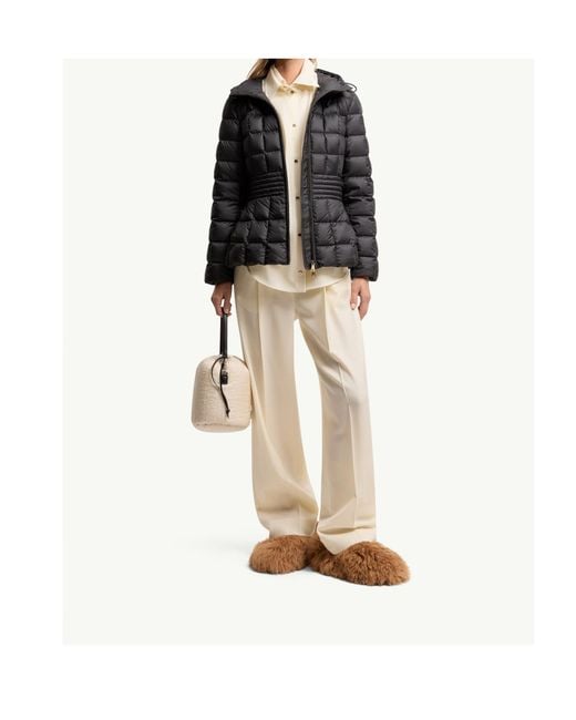 Moncler Black Engoulevent Square Quilted Hooded Short Padded Jacket