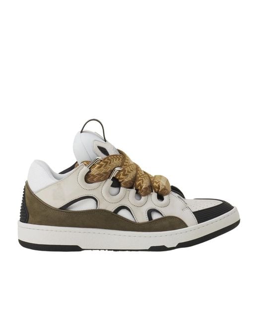 Lanvin Multicolor Curb Lace-Up Sneakers