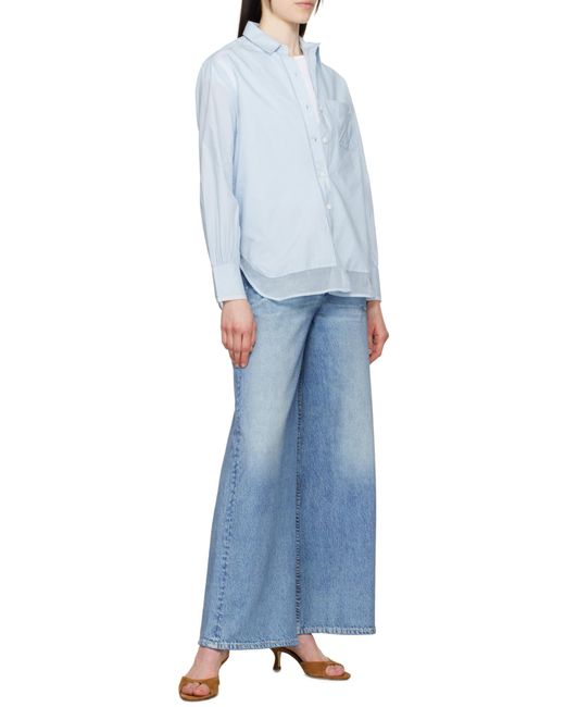 Rag & Bone Blue Miramar Terry Sofie Ankle-Length Jeans